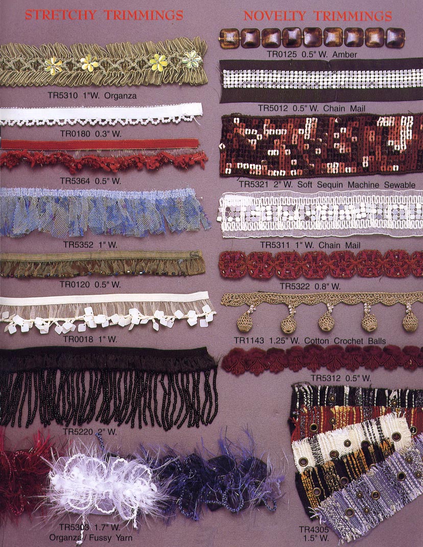 Trimmings Edley Fabrics 1800TRICOTS